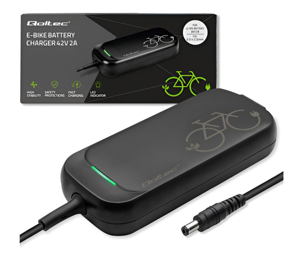Qoltec Ładowarka do roweru skutera elektrycznego 36V/42V 2A 5.5*2.5 - 1330670 - zdjęcie 2